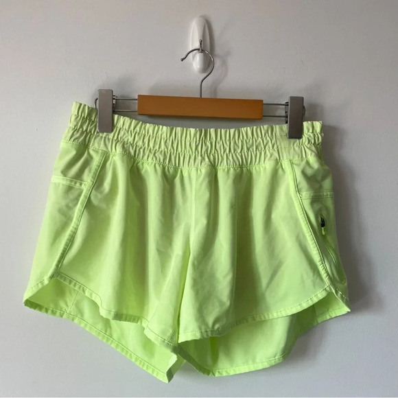 Lululemon Tracker Short Clear Mint / Hyper Stripe Clear Mint Green Zest Sz 8 - Picture 5 of 9